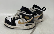 Load image into Gallery viewer, Nike Kids Air Jordan 1 Mid Retro BQ6933 Black White Gold Sneakers Shoes Size 5C
