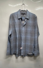 Load image into Gallery viewer, Michael Kors Mens Blue Gray Checkered Long Sleeve Button-Up Shirt Size XL

