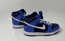 Load image into Gallery viewer, Nike Boys Dunk High DD2314-400 Blue White Lace-Up Mid Top Sneakers Shoes Size 7Y
