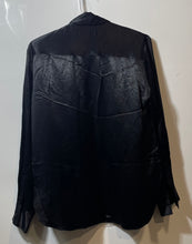 Load image into Gallery viewer, Zara Womens Black Long Sleeve Collared Button-Up Shirt Size Small
