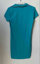Load image into Gallery viewer, US Polo Assn. Womens Aqua Blue Short Sleeve Collared Polo Dress Size XS
