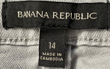 Load image into Gallery viewer, Banana Republic Womens Gray Patch Pockets High-Rise Twill Ankle Pants Size 14
