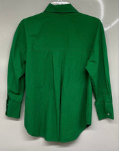 Load image into Gallery viewer, Zara Womens Green Long Sleeve Spread Collar Button-Up Shirt Size X-Small
