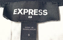 Load image into Gallery viewer, Express Mens White Black Short Sleeve Henley Neck Pullover T-Shirt Size Small
