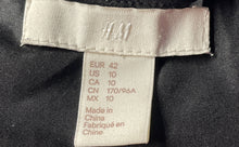 Load image into Gallery viewer, H&amp;M Womens Black Long Sleeve Peak Lapel Open Front Blazer Jacket Size 10
