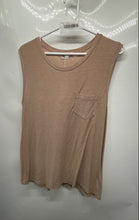 Load image into Gallery viewer, James Perse Womens Brown Sleeveless Crew Neck Pullover Tank Top Size 4
