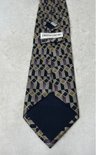 Load image into Gallery viewer, Pierre Cardin Mens Multicolor Geometric Print Silk Keeper Loop Designer Tie
