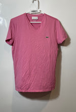 Load image into Gallery viewer, Lacoste Mens Pink Cotton Short Sleeve Crew Neck Pullover T-Shirt Size Small
