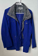 Load image into Gallery viewer, JM Collection Womens Blue Long Sleeve Hooded Utility Jacket Size PL
