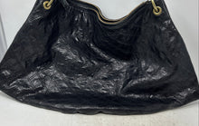 Load image into Gallery viewer, Antonio Melani Womens Black Quilted Leather Single Strap Zip Top Shoulder Bag
