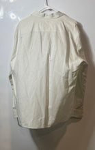 Load image into Gallery viewer, Calvin Klein Mens Ivory Classic Fit Long Sleeve Collared Button-Up Shirt Size L
