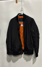 Load image into Gallery viewer, Zara Mens Black Long Sleeve Pockets Regular Fit Full-Zip Bomber Jacket Size M
