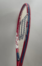 Load image into Gallery viewer, Wilson Junior US Open Red Blue Comfort Grip Sports Equipment Tennis Racket
