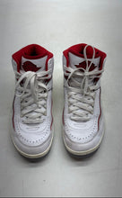 Load image into Gallery viewer, Nike Kids Air Jordan 2 White Round Toe Mid Top Lace-Up Sneaker Shoes Size 6.5Y
