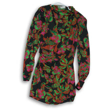 Load image into Gallery viewer, Zara Womens Black Multicolor Floral Dress Size L
