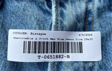 Load image into Gallery viewer, Abercrombie &amp; Fitch Mens Blue Denim Stretch Straight-Leg Jeans Size 29x32
