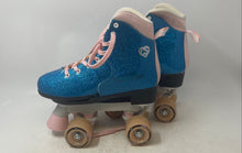 Load image into Gallery viewer, Circle Society Girls Blue 4-Wheels Lace-Up Ankle Roller Skate Size 3-7

