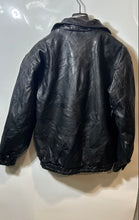 Load image into Gallery viewer, Navarre Leather Company Mens Black Long Sleeve Full-Zip Bomber Jacket Size Large
