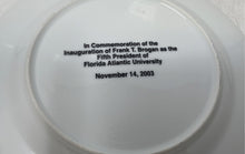 Load image into Gallery viewer, Florida Atlantic University White Blue Inauguration 2003 Ceramic Collector Plate
