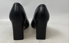Load image into Gallery viewer, Marc Fisher Womens Black Leather Slip-On Block Pump Heels Size 7.5M
