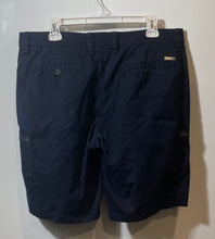 Load image into Gallery viewer, Armani Exchange Mens Blue Stretch Flat Front Zipper Pockets Cargo Shorts Size 34
