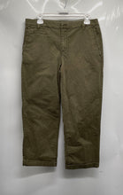 Load image into Gallery viewer, Banana Republic Womens Green Cuffed Wide-Leg Boyfriend Cropped Pants Size 8
