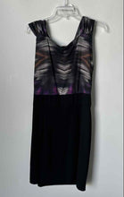 Load image into Gallery viewer, Mango Womens Multicolor Printed Sleeveless Twisted V-Neck Sheath Dress Size L
