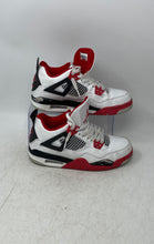 Load image into Gallery viewer, Nike Womens Air Jordan 4 Retro Red White Lace-Up Sneaker Shoes Size 7.5
