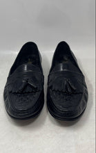 Load image into Gallery viewer, Giovanni Mens Black Leather Slip-On Round Toe Tassel Loafer Shoes Size 13D
