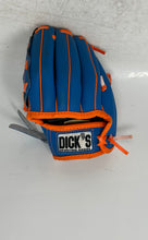 Load image into Gallery viewer, Dick&#39;s Blue Orange Adjustable Beginners 5 Finger Baseball Gloves
