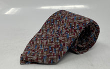 Load image into Gallery viewer, Valentino Cravatte Mens Multicolor Printed Keeper Loop Designer Tie
