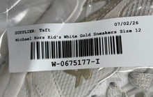 Load image into Gallery viewer, Michael Kors Girls Rallye White Gold Low Top Lace-Up Sneakers Shoes Size 12
