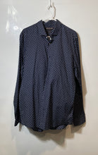 Load image into Gallery viewer, Michael Kors Mens Blue And White Polka Dot Long-Sleeve Button-Up Shirt Size XL
