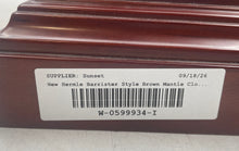 Load image into Gallery viewer, Hermle Model No. C22915-N9Q Barrister Style Brown Wooden Mantle Clock Not Tested

