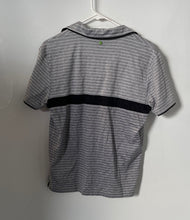 Load image into Gallery viewer, Hugo Boss Mens Gray Striped Short Sleeve Collared Patrick Polo Shirt Size Small
