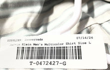 Load image into Gallery viewer, Calvin Klein Mens Multicolor Striped Cotton Modern Fit Button-Up Shirt Size L
