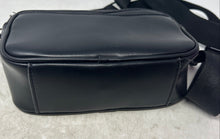 Load image into Gallery viewer, Zara Womens Black Leather Adjustable Strap Zip Top Lined Crossbody Bag
