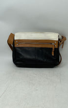 Load image into Gallery viewer, Great America Womens Black White Cream Leather Shoulder Crossbody Bag
