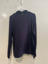 Load image into Gallery viewer, Michael Kors Womens Dark Blue Long Sleeve Surplice Neck Blouse Top Size L
