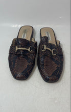 Load image into Gallery viewer, Steve Madden Womens Kandi Brown Faux Snakeskin Slip-On Mule Flats Size 7
