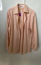 Load image into Gallery viewer, Michael Kors Mens Peach Long Sleeve Spread Collar Dress Shirt Size 16.5 32/33
