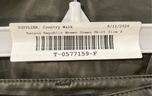 Load image into Gallery viewer, Banana Republic Womens Green Front Button Pockets A-Line Skirt Size 4
