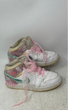 Load image into Gallery viewer, Nike Kids Air Jordan 1 Mid DD1666-100 White Pink Green Sneaker Shoes Size 5.5Y

