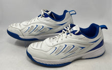 Load image into Gallery viewer, FitVille Mens White Blue Lace-Up Low Top Sports Sneakers Shoes Size EUR 48
