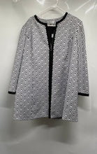 Load image into Gallery viewer, Tahari Arthur S. Levine Womens White Black Diamond Full Zip Jacket Size 20W
