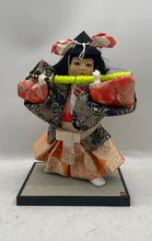 Load image into Gallery viewer, Black Hair Decorative Asian Japanese Warrior Doll Collection In Kimono Outfit
