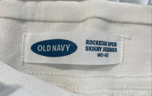 Load image into Gallery viewer, Old Navy Womens White Denim Rockstar Super Skinny Leg Pull-On Jegging Jeans Sz 2
