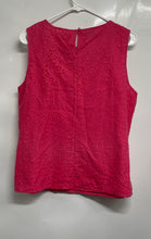 Load image into Gallery viewer, Talbots Womens Pink Lace Sleeveless Round Neck Lined Tank Top Size 14P
