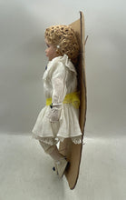 Load image into Gallery viewer, Blonde Curly Hair White Dress Blue Flower 21 Inch Collection Fashion Doll
