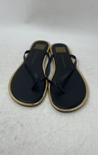 Load image into Gallery viewer, Dolce Vita Womens Black Gold Open Toe Slip-On Flip Flop Sandals Size 9M
